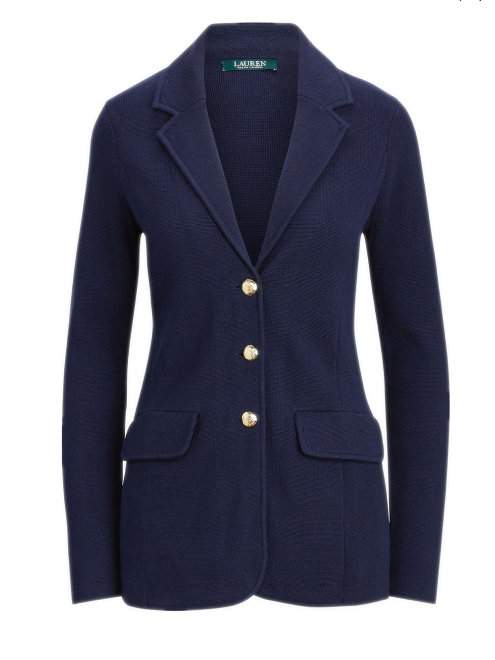 NEW Lauren Ralph Lauren Sweater Knit Blazer Navy, Size M